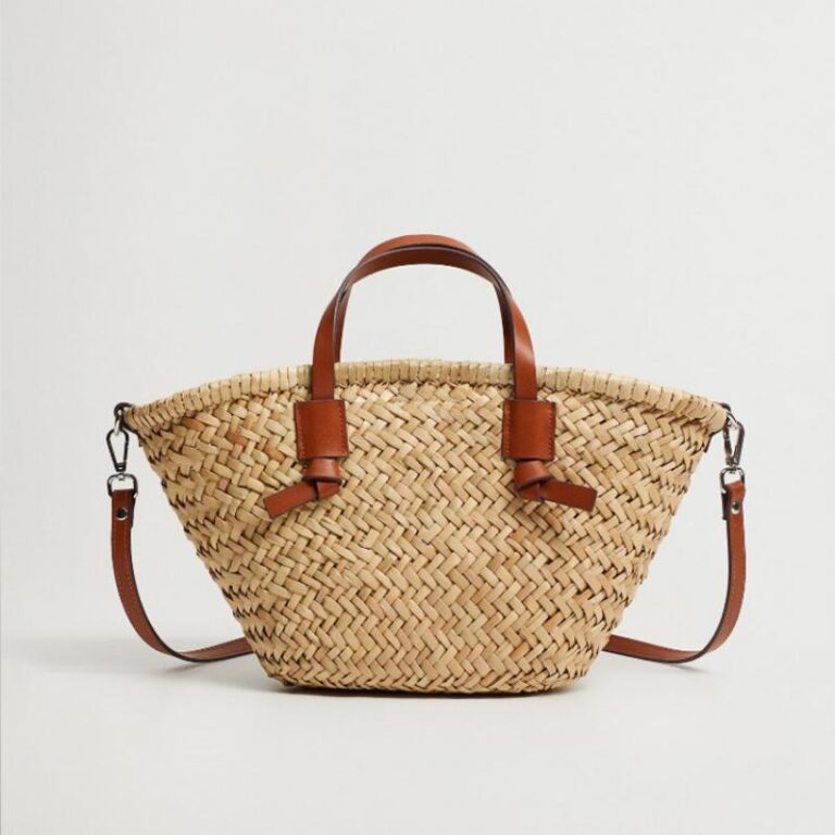 Sac à main en rotin tissé en forme de panier • Le palais du rotin
