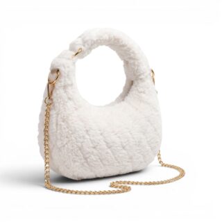 sac bandoulière blanc bandoulière chaine dorée