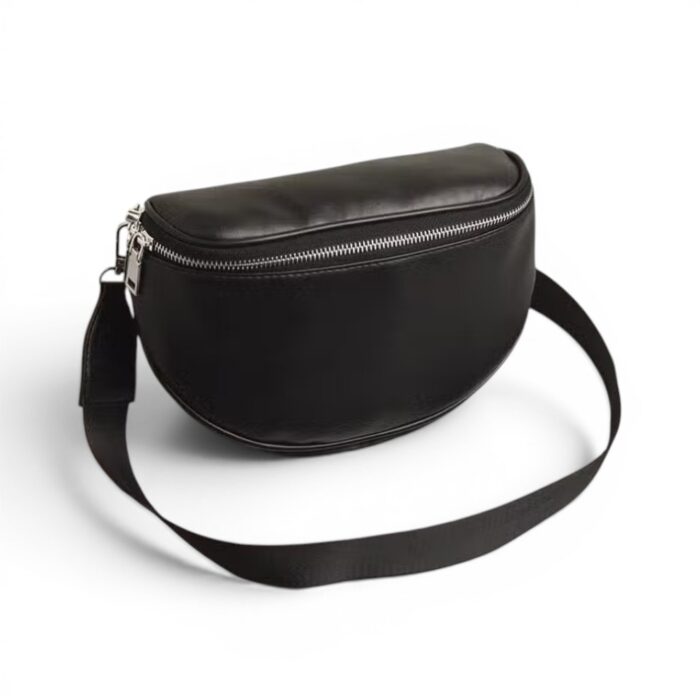 sac bandoulière cuir noir