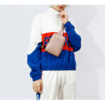 sac bandoulière de poitrine pour femme rose en simili cuir