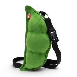 sac bandoulière vert en velours forme petits pois