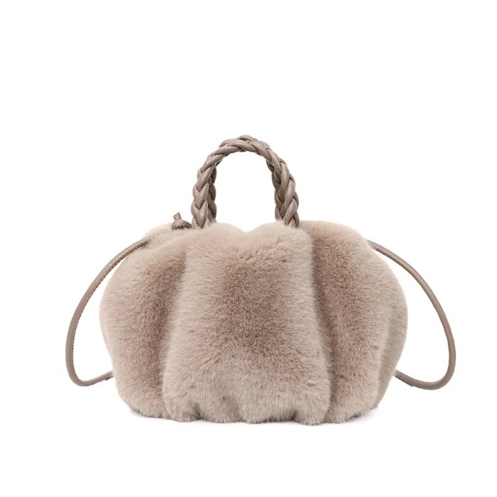 Petit sac bandoulière peluche avec anses torsadées 24812 dqctax
