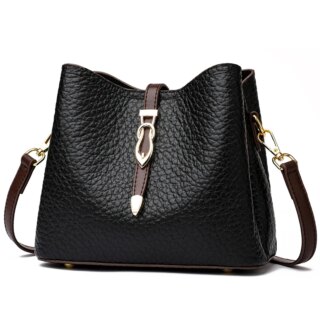 Sac à main bandoulière en cuir véritable pour femme