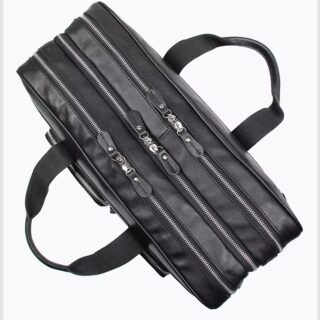 Cartable en cuir véritable vintage – Porte-documents 45 cm marron pour ordinateur 17 pouces