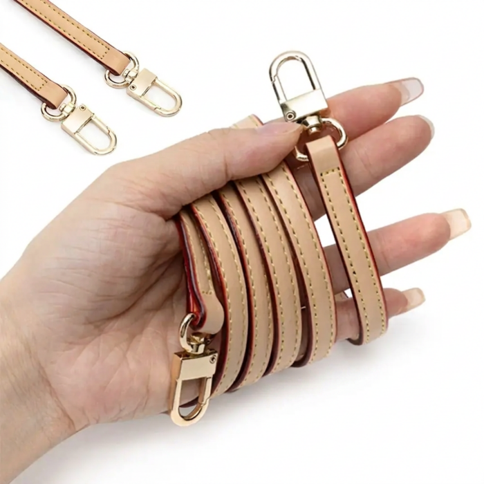 Sangle fine pour sac bandoulière en cuir tenue en main