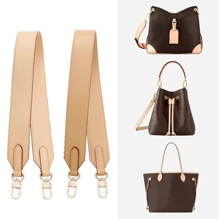 Sangle pour sac bandoulière camel installée sur un sac