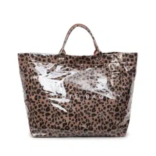 Accueil Sac cabas femme motif léopard PVC marron