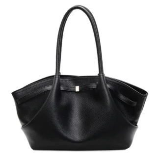 Accueil Sac fourre-tout épaule femme effet litchi noir