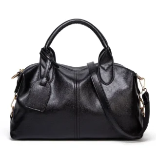 Accueil Sac à main bandoulière femme noir effet litchi