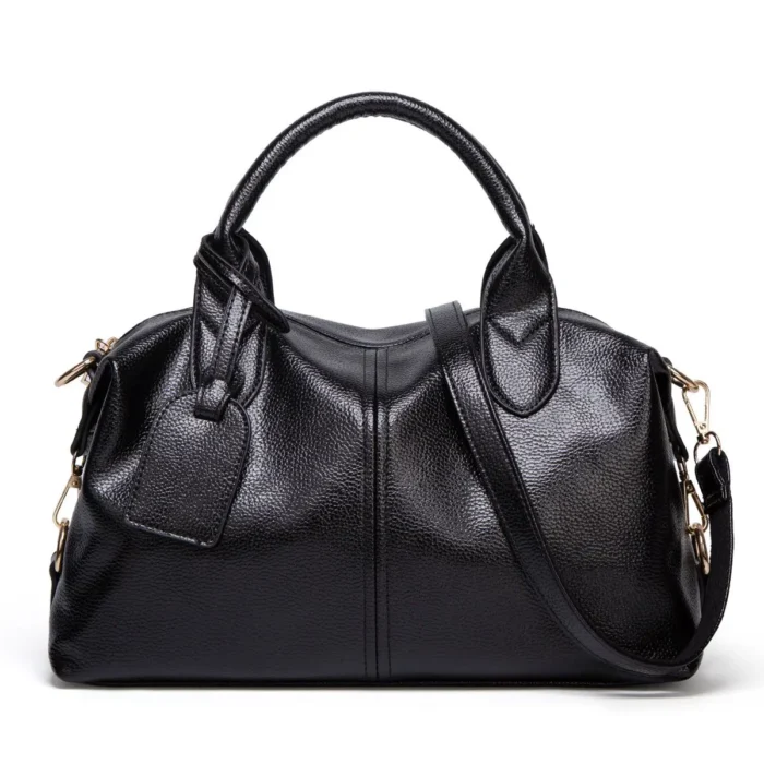 sac-main-bandouliere-femme-effet-litchi-noir Sac à main bandoulière femme noir effet litchi